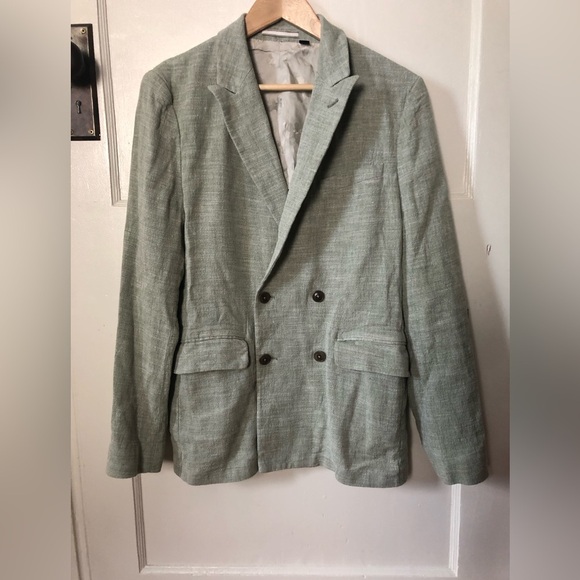 Ted Baker London Linen Blend Green Blazer- Size 2 - Picture 1 of 10